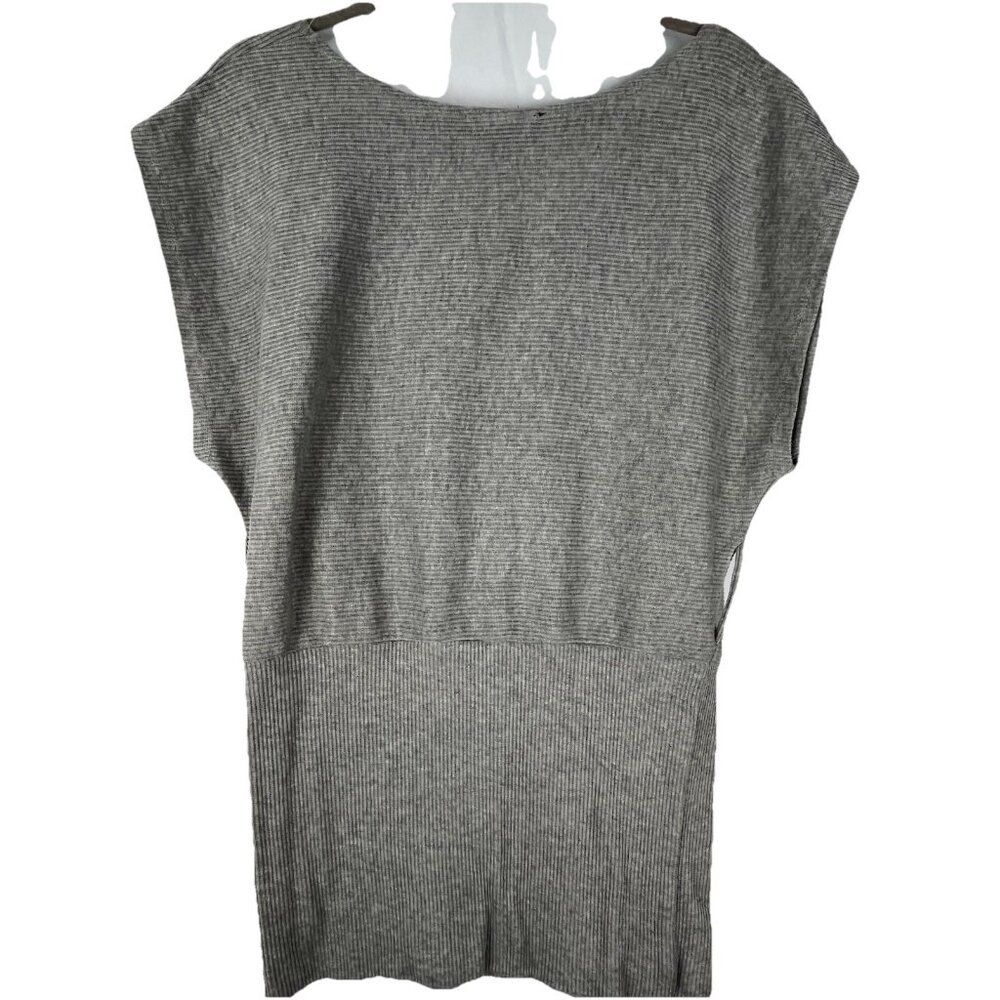 Hypnotik Gray Ribbed Knit Dress Medium Sleeveless Casual Stretch - Picture 2 of 12